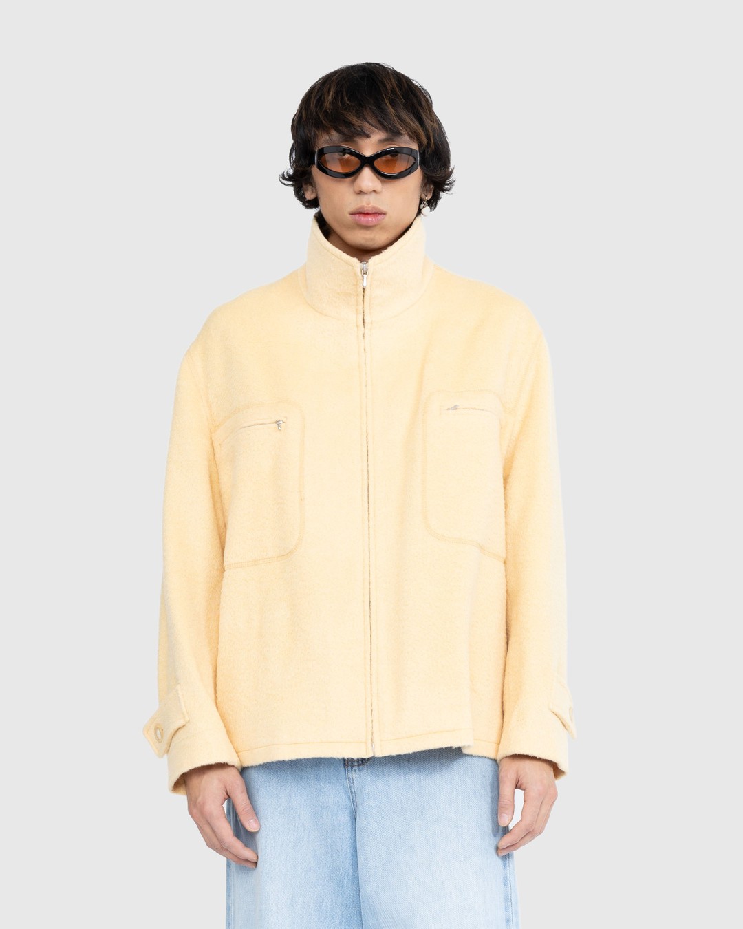 Auralee Brushed Suri Alpaca Mohair Blouson Yellow Highsnobiety